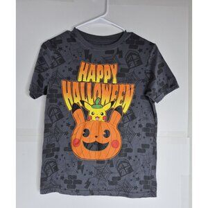 Pokemon Happy Halloween Pikachu Pumpkin Tshirt Youth Boys Size L